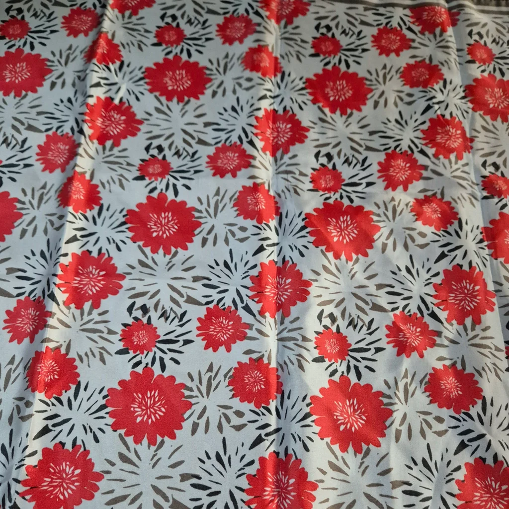 Vintage floral print square scarf – photo 3